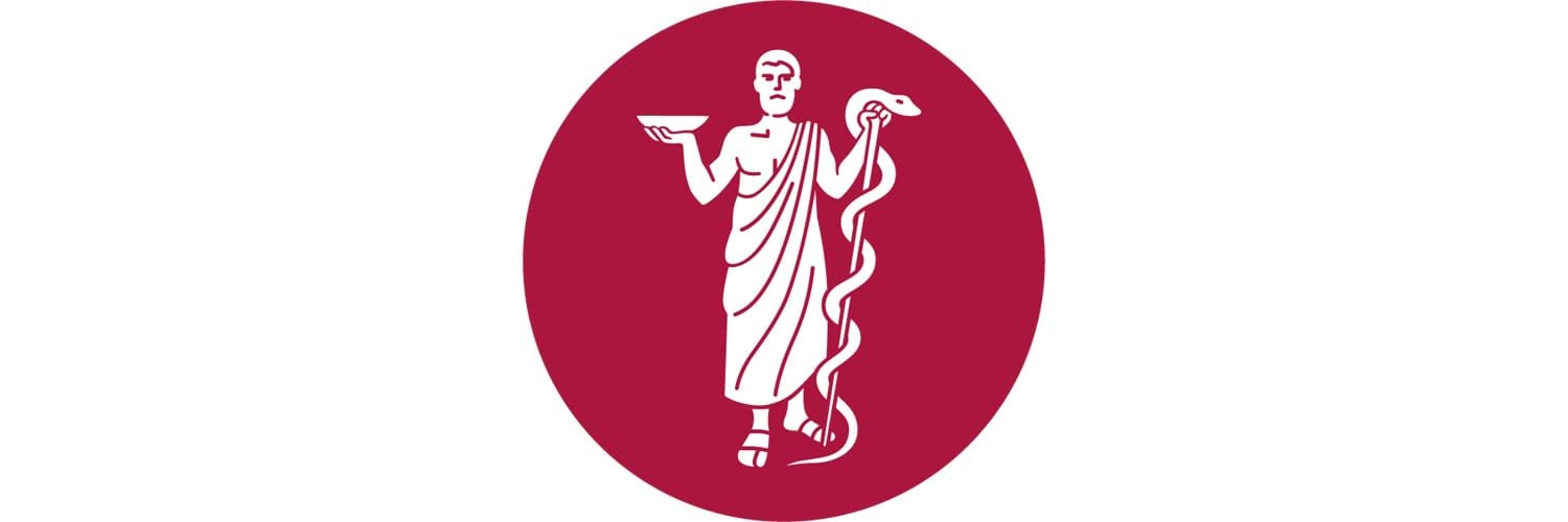 Legeforeningens logo med Asklepios.